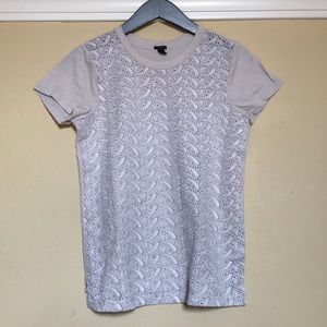 JCrew paisley eyelet top